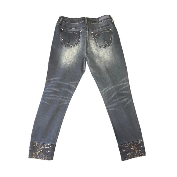 HYDRAULIC, SIZE 12, BLUE SKINNY JEANS WITH DESIGN - Picture 2 of 7